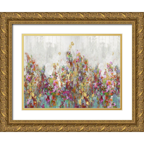 Blooming Gold Ornate Wood Framed Art Print with Double Matting by Robbins, Nikki