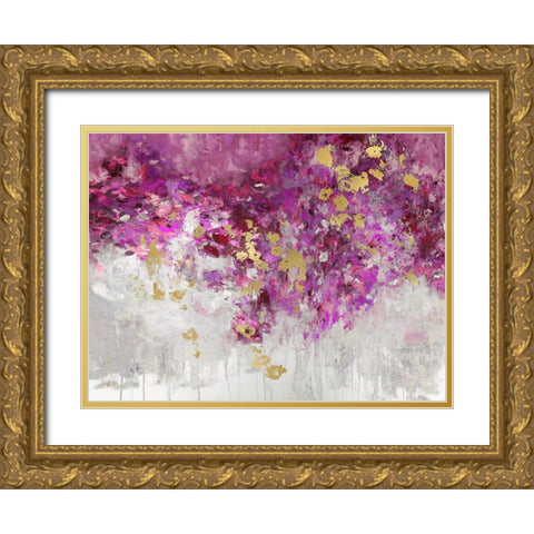 Charmed Magenta Gold Ornate Wood Framed Art Print with Double Matting by Robbins, Nikki