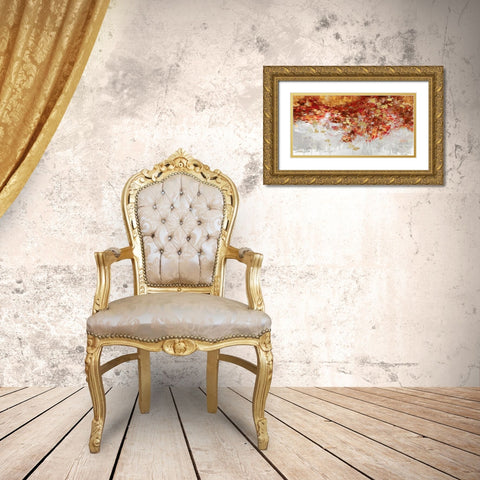 Charmed with Reds Gold Ornate Wood Framed Art Print with Double Matting by Robbins, Nikki