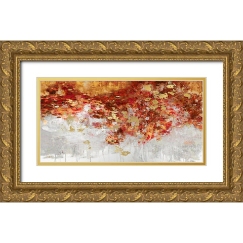 Charmed with Reds Gold Ornate Wood Framed Art Print with Double Matting by Robbins, Nikki