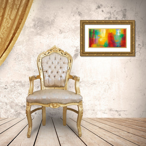 Color My World Gold Ornate Wood Framed Art Print with Double Matting by Rhodes, Natalie