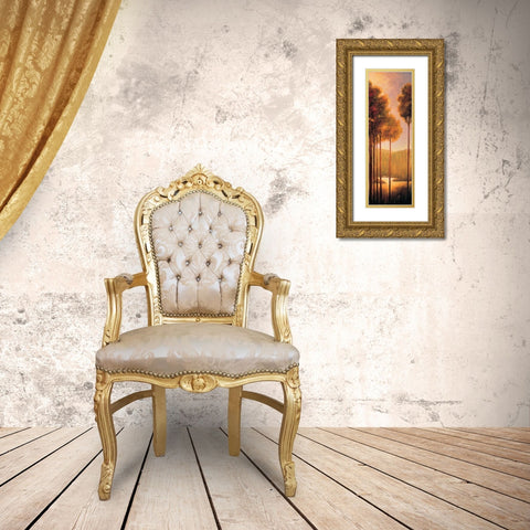 Through the Woods III Gold Ornate Wood Framed Art Print with Double Matting by Thomas, Neil