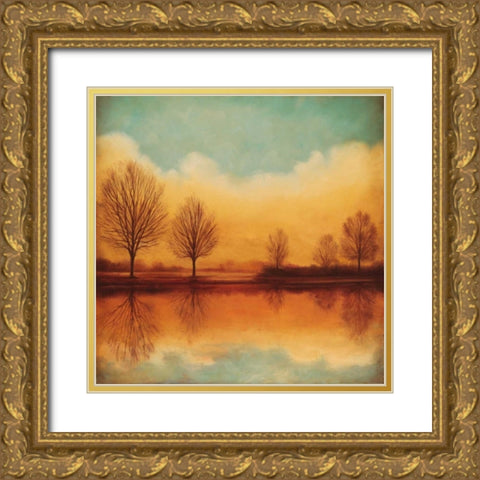 Reflections of Autumn I Gold Ornate Wood Framed Art Print with Double Matting by Thomas, Neil