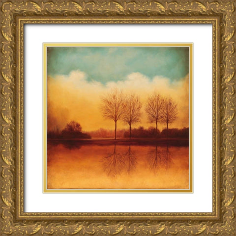 Reflections of Autumn II Gold Ornate Wood Framed Art Print with Double Matting by Thomas, Neil