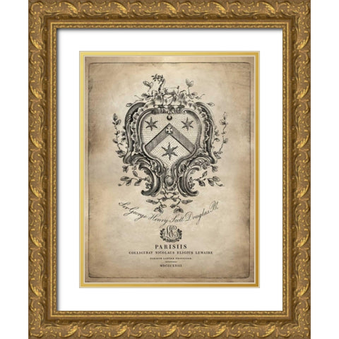 Heraldry IV Gold Ornate Wood Framed Art Print with Double Matting by Jeffries, Oliver