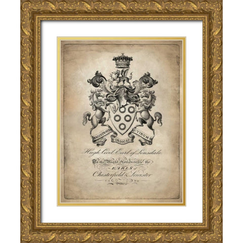 Heraldry III Gold Ornate Wood Framed Art Print with Double Matting by Jeffries, Oliver
