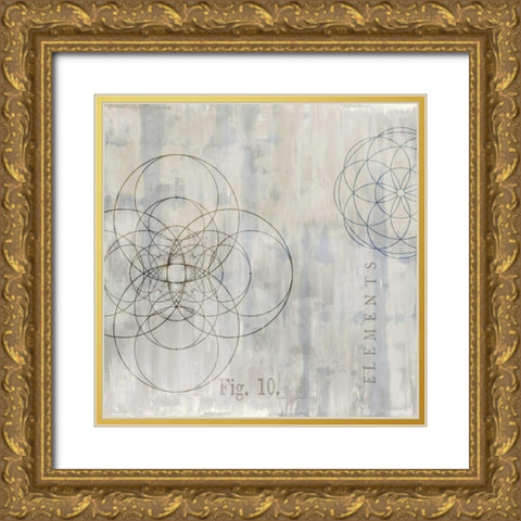Geometrie II Gold Ornate Wood Framed Art Print with Double Matting by Jeffries, Oliver