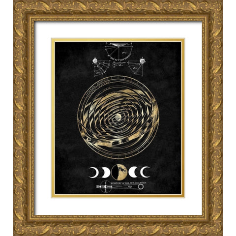 Zodiac Sphere III Gold Ornate Wood Framed Art Print with Double Matting by Jeffries, Oliver