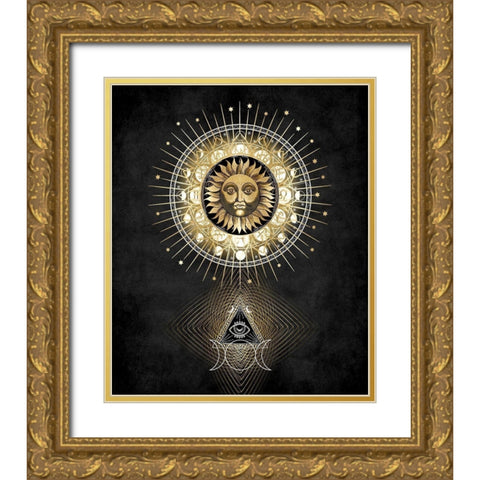 Radiant Sun II Gold Ornate Wood Framed Art Print with Double Matting by Jeffries, Oliver