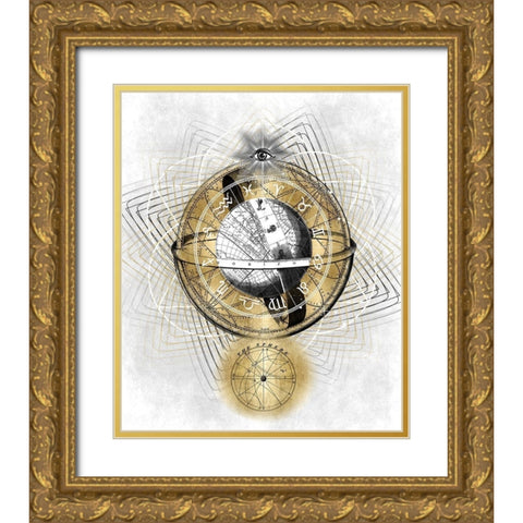 Zodiac Sphere II Gold Ornate Wood Framed Art Print with Double Matting by Jeffries, Oliver