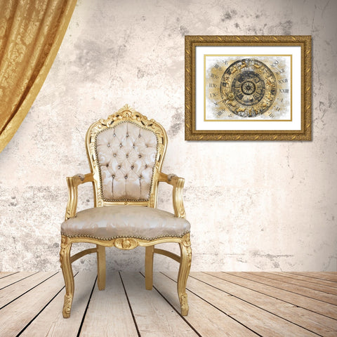 Zodiac Calendar I Gold Ornate Wood Framed Art Print with Double Matting by Jeffries, Oliver