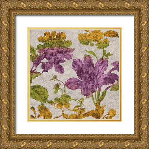 Full Bloom I Gold Ornate Wood Framed Art Print with Double Matting by Davis, Pamela