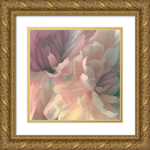 Chrysanthemum I Gold Ornate Wood Framed Art Print with Double Matting by Pollard, David