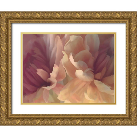 Chrysanthemum IV Gold Ornate Wood Framed Art Print with Double Matting by Pollard, David