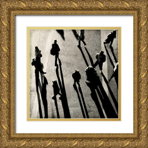 Pedestrian I Gold Ornate Wood Framed Art Print with Double Matting by English, Paul