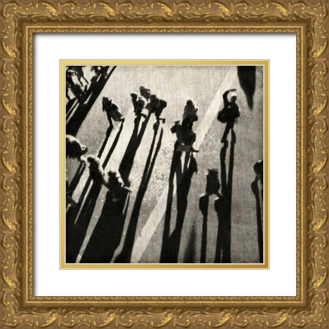 Pedestrian II Gold Ornate Wood Framed Art Print with Double Matting by English, Paul