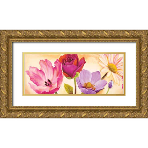 Danse de fleurs I Gold Ornate Wood Framed Art Print with Double Matting by Viollet, Pierre