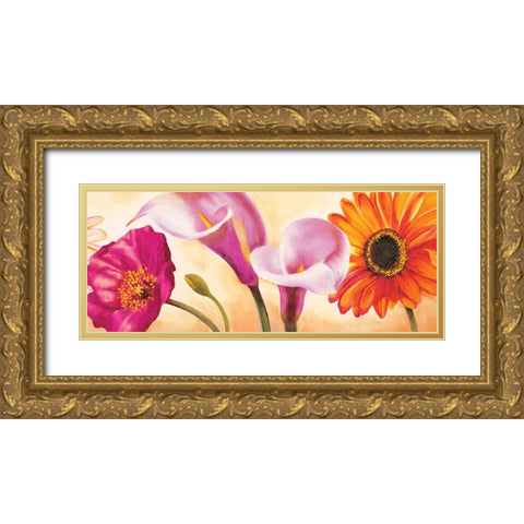 Danse de fleurs II Gold Ornate Wood Framed Art Print with Double Matting by Viollet, Pierre