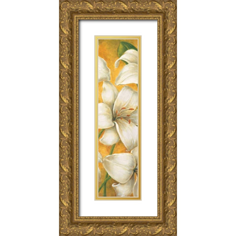 Concert de lys I Gold Ornate Wood Framed Art Print with Double Matting by Viollet, Pierre