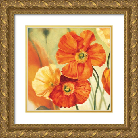 Champs de coquelicots I Gold Ornate Wood Framed Art Print with Double Matting by Viollet, Pierre