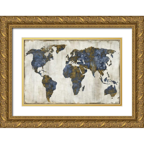 The World I Gold Ornate Wood Framed Art Print with Double Matting by Brennan, Russell