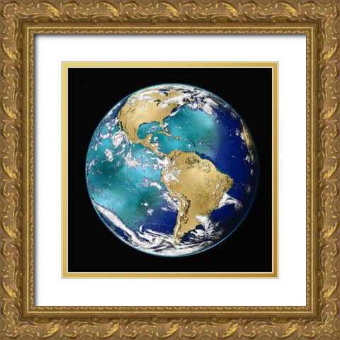World Turning VI Gold Ornate Wood Framed Art Print with Double Matting by Brennan, Russell