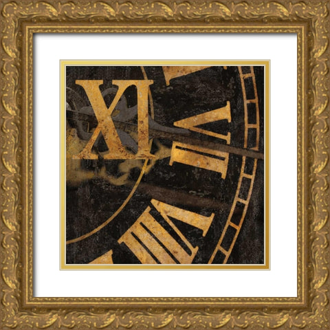 Roman Numerals I Gold Ornate Wood Framed Art Print with Double Matting by Brennan, Russell