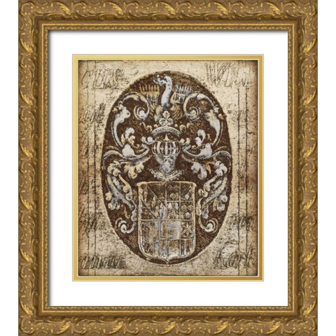 Coat of Arms I Gold Ornate Wood Framed Art Print with Double Matting by Brennan, Russell
