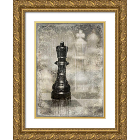 Checkmate I Gold Ornate Wood Framed Art Print with Double Matting by Brennan, Russell