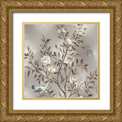 Chinoiserie I Gold Ornate Wood Framed Art Print with Double Matting by Campbell, Renee