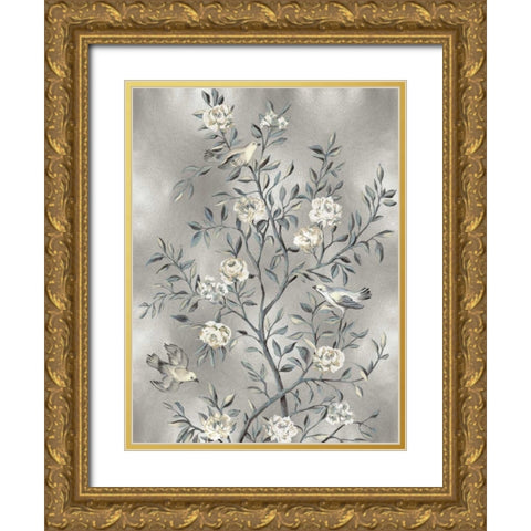 Chinoiserie III Gold Ornate Wood Framed Art Print with Double Matting by Campbell, Renee