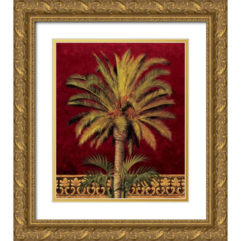 Canary Palm Gold Ornate Wood Framed Art Print with Double Matting by Jimenez, Rodolfo