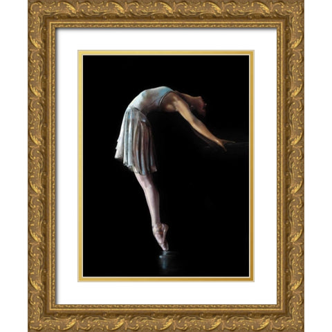 Back Bend Gold Ornate Wood Framed Art Print with Double Matting by Di Scenza, Ron