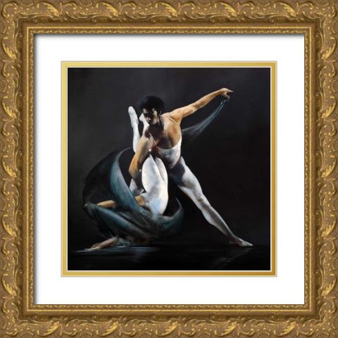 Swish Gold Ornate Wood Framed Art Print with Double Matting by Di Scenza, Ron