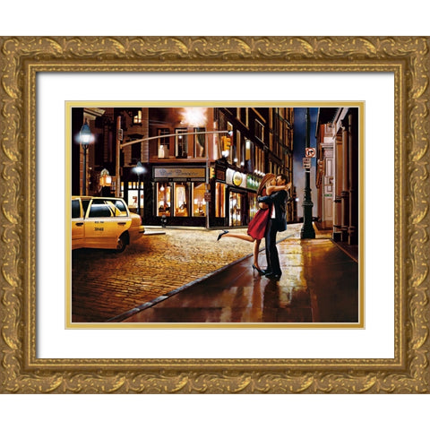At Last Gold Ornate Wood Framed Art Print with Double Matting by Di Scenza, Ron