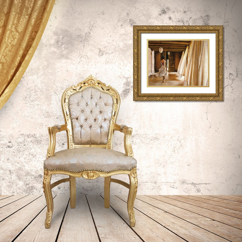Desert Breeze Gold Ornate Wood Framed Art Print with Double Matting by Di Scenza, Ron