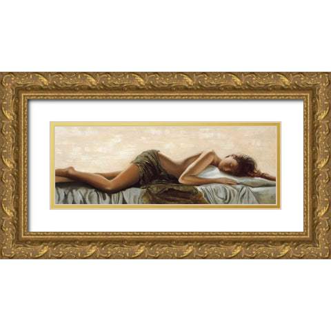 Peaceful Gold Ornate Wood Framed Art Print with Double Matting by Di Scenza, Ron