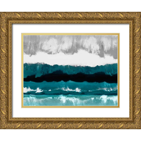Cerulean View Gold Ornate Wood Framed Art Print with Double Matting by Springer, Rachel