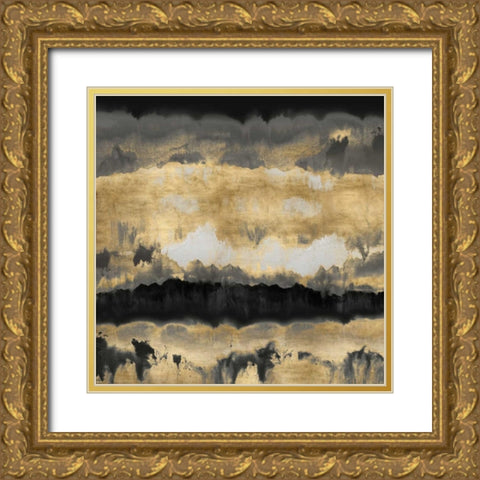 Spectrum in Gold and Black Gold Ornate Wood Framed Art Print with Double Matting by Springer, Rachel
