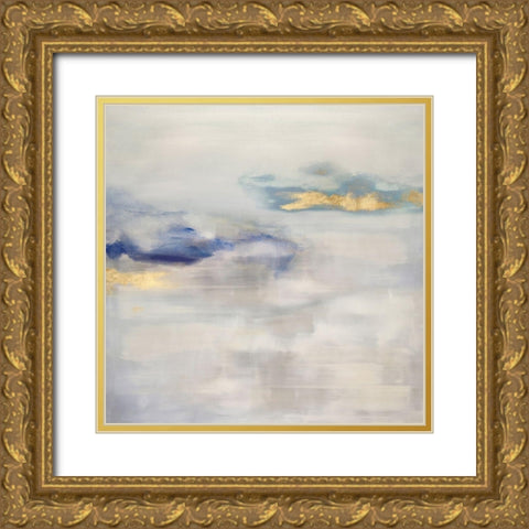 Ethereal with Blue II Gold Ornate Wood Framed Art Print with Double Matting by Springer, Rachel