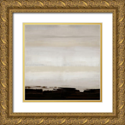 Chocolate Strokes II Gold Ornate Wood Framed Art Print with Double Matting by Springer, Rachel