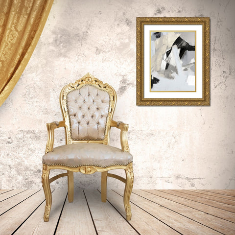 Layers II Gold Ornate Wood Framed Art Print with Double Matting by Springer, Rachel