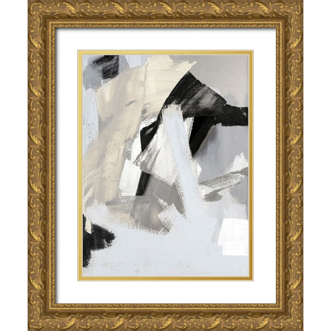 Layers II Gold Ornate Wood Framed Art Print with Double Matting by Springer, Rachel