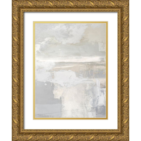 Open Space IV Gold Ornate Wood Framed Art Print with Double Matting by Springer, Rachel