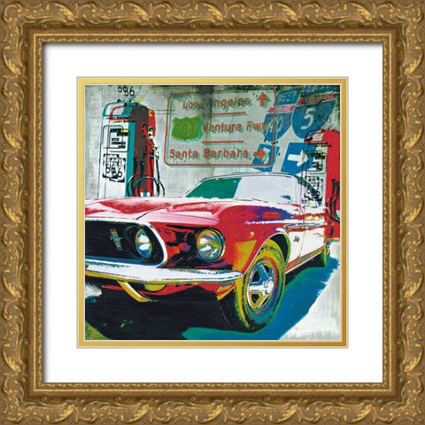 Ventura Freeway Gold Ornate Wood Framed Art Print with Double Matting by Foster, Ray