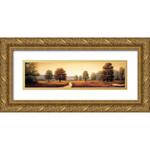 Landscape Panorama I Gold Ornate Wood Framed Art Print with Double Matting by Franklin, Ryan