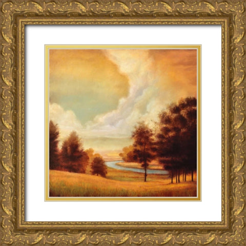 Majestic Morning II Gold Ornate Wood Framed Art Print with Double Matting by Franklin, Ryan