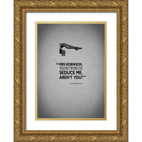 The Graduate Trying To Seduce Gold Ornate Wood Framed Art Print with Double Matting by Rogan, Mark