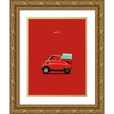 BMW Isetta 300 Gold Ornate Wood Framed Art Print with Double Matting by Rogan, Mark