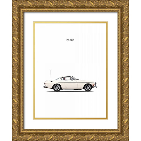 Volvo P1800 Gold Ornate Wood Framed Art Print with Double Matting by Rogan, Mark